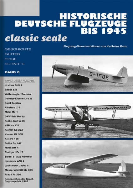 Historische deutsche Flugzeuge bis 1945 - Band 3