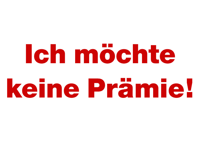 Keine Prämie erwünscht MSV Medien Shop